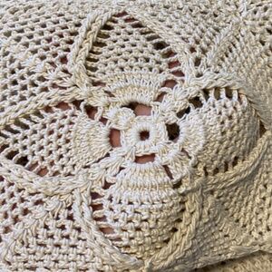 Hand made, hand crocheted tablecloth size 180cm x 120 cm